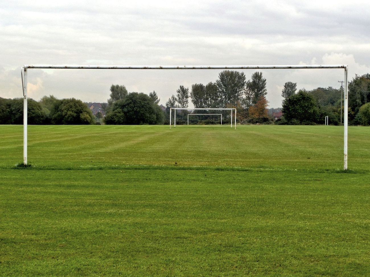 Football goals, field